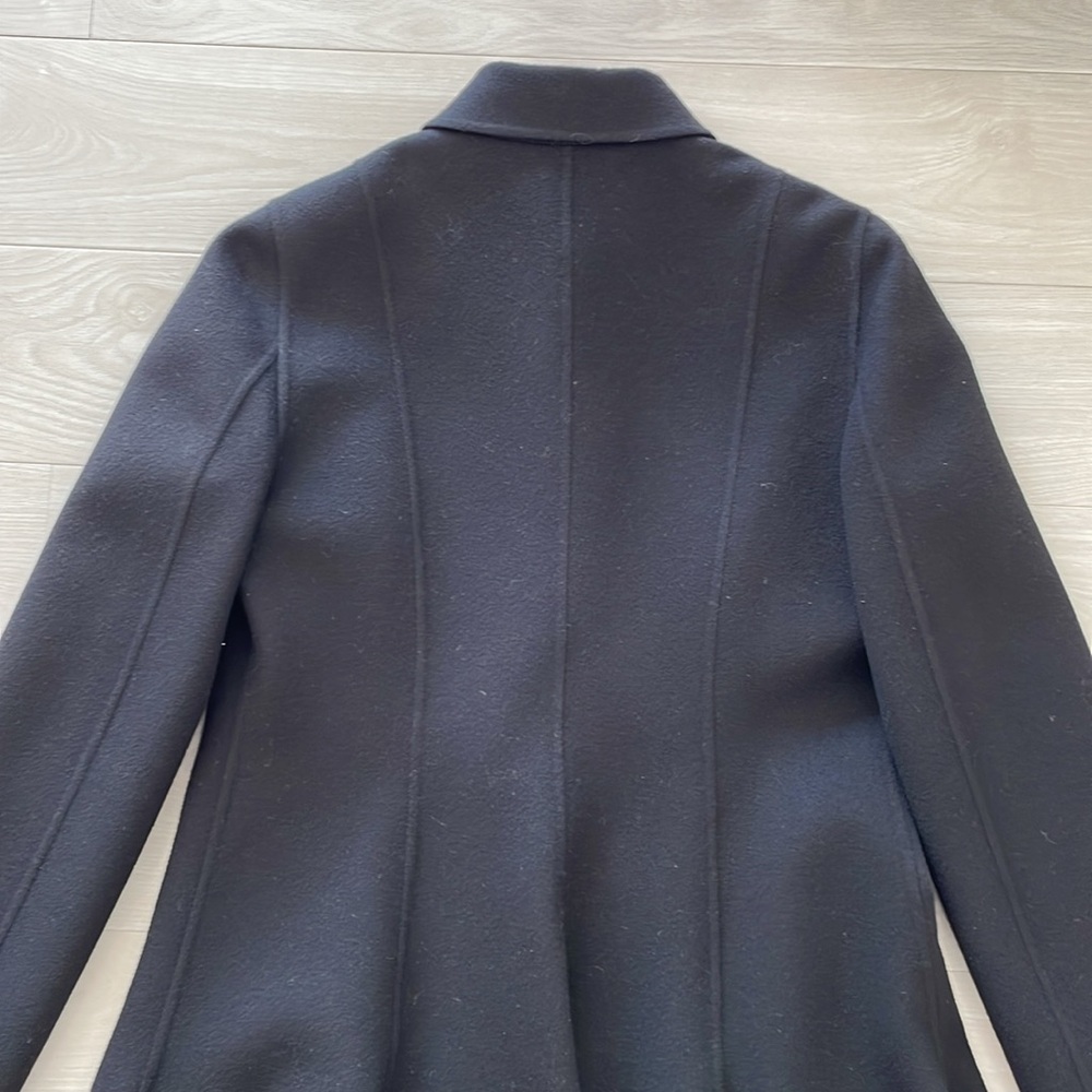 Valentino Black Wool/Cashmere Blend Swing Coat - Picture 8 of 12